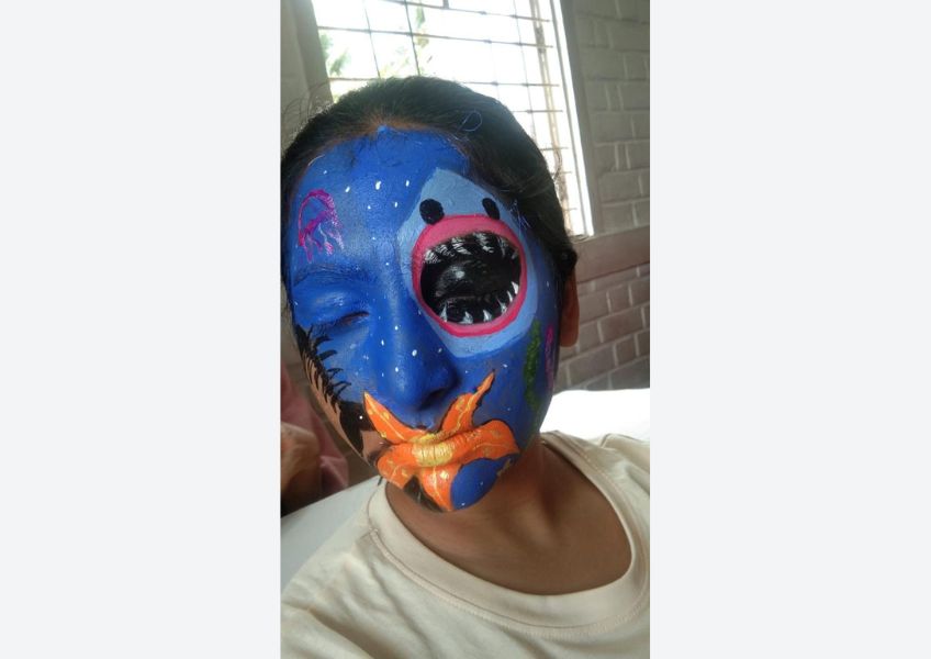 MLA College Fest Face Painting